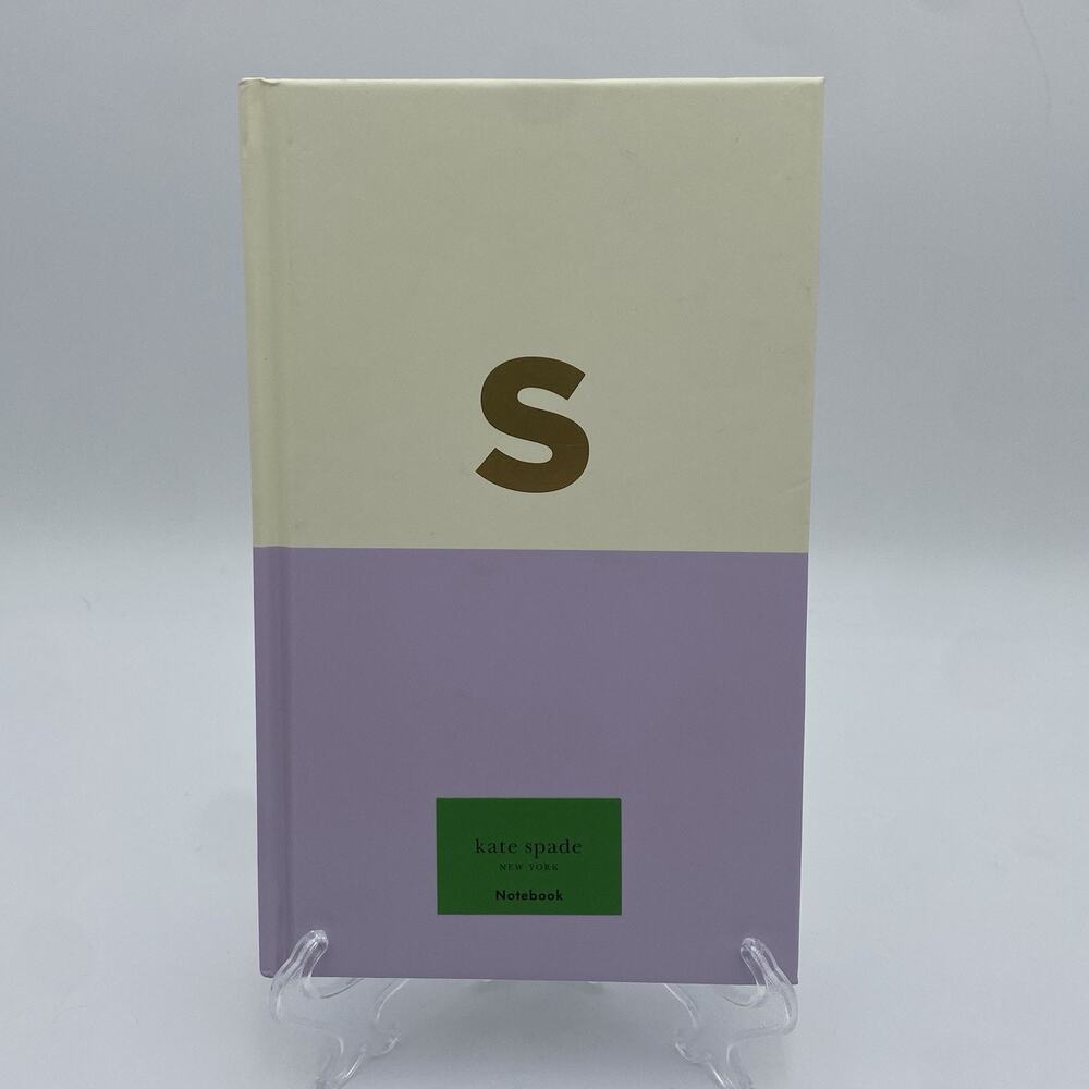 Kate Spade New York Dipped Notebook “S” Cream & Lavender 8.25” X 5.25” 200 Pages